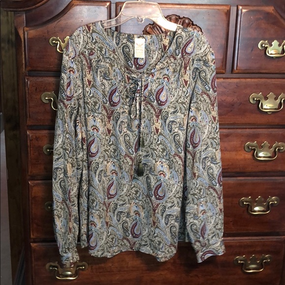 Faded Glory Tops - Faded Glory size XL paisley print long sleeve top